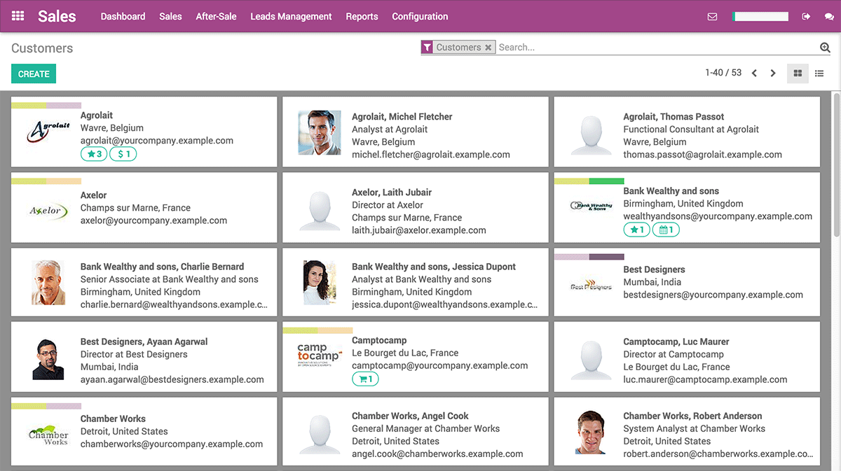 Odoo text and image block
