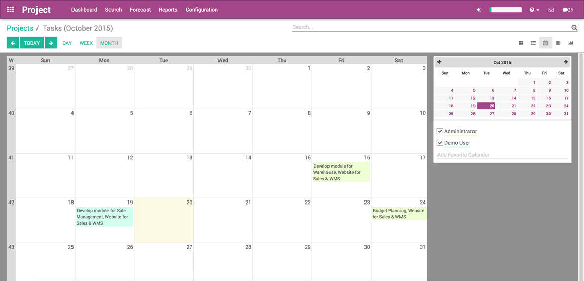 Odoo - Sample 1 for three columns
