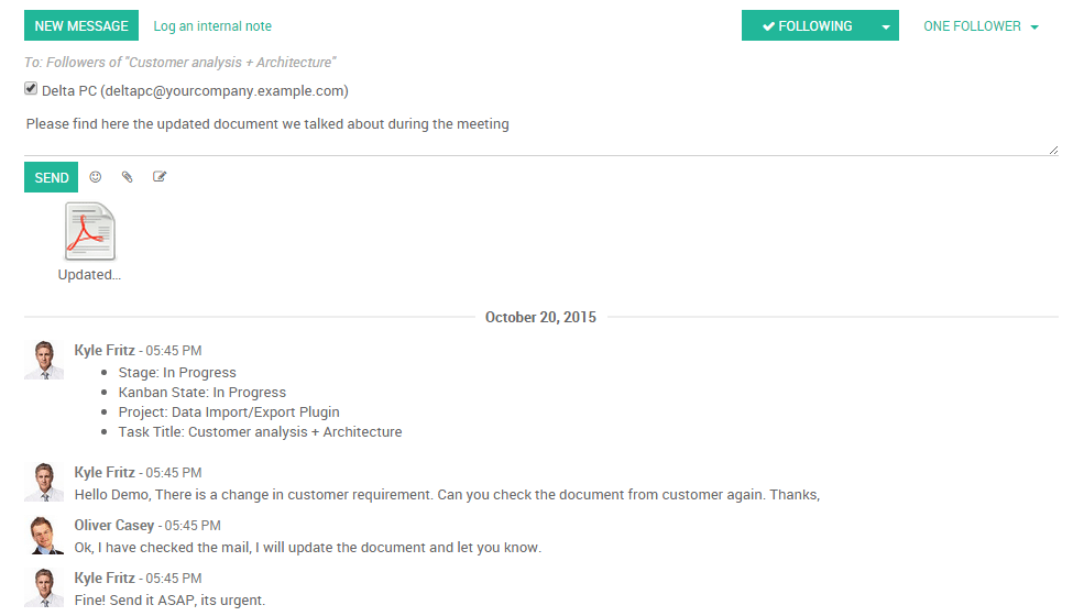 Odoo text and image block