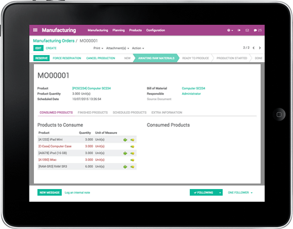 Odoo text and image block