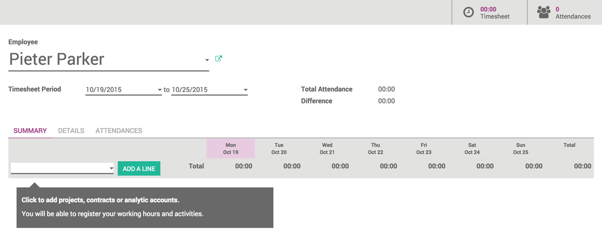Odoo image and text block