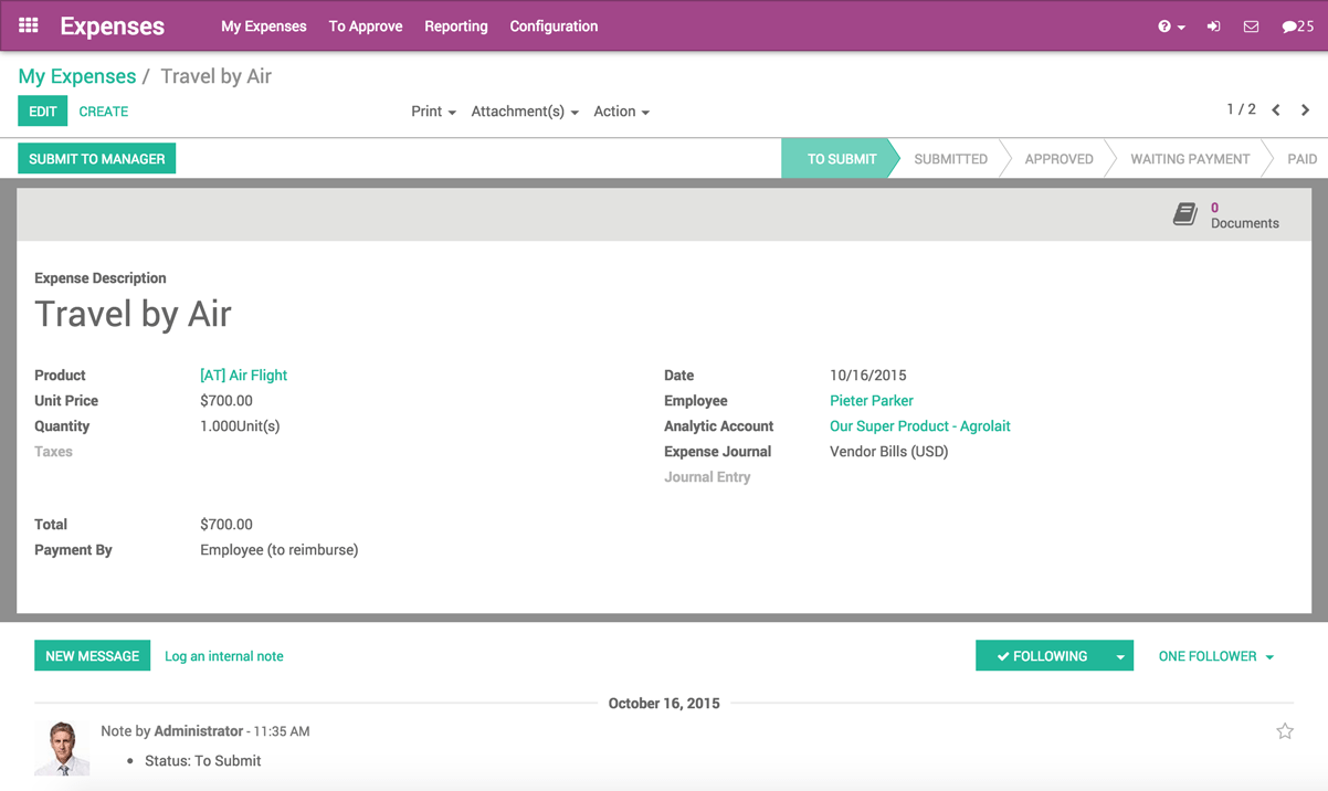 Odoo image and text block