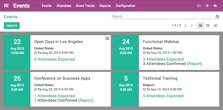 Odoo - Sample 2 for three columns